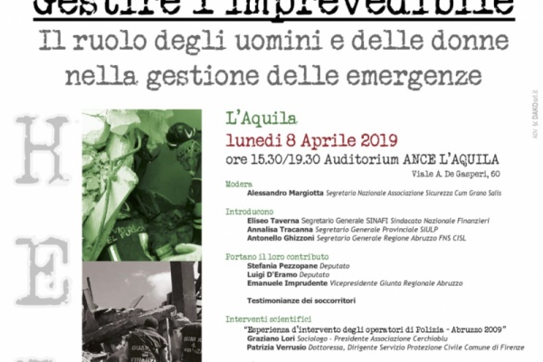 Il ruolo delle donne e degli uomini in uniforme nella gestioni delle emergenze